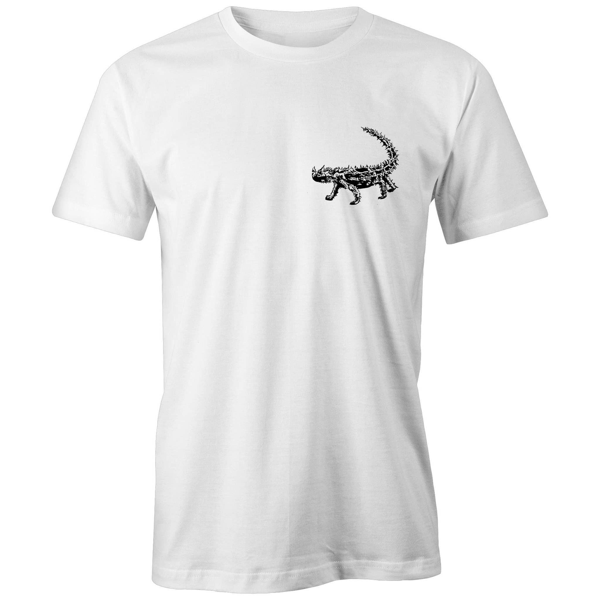 White Thorny Dragon Pocket Print T-Shirt for wholesale on Faire0