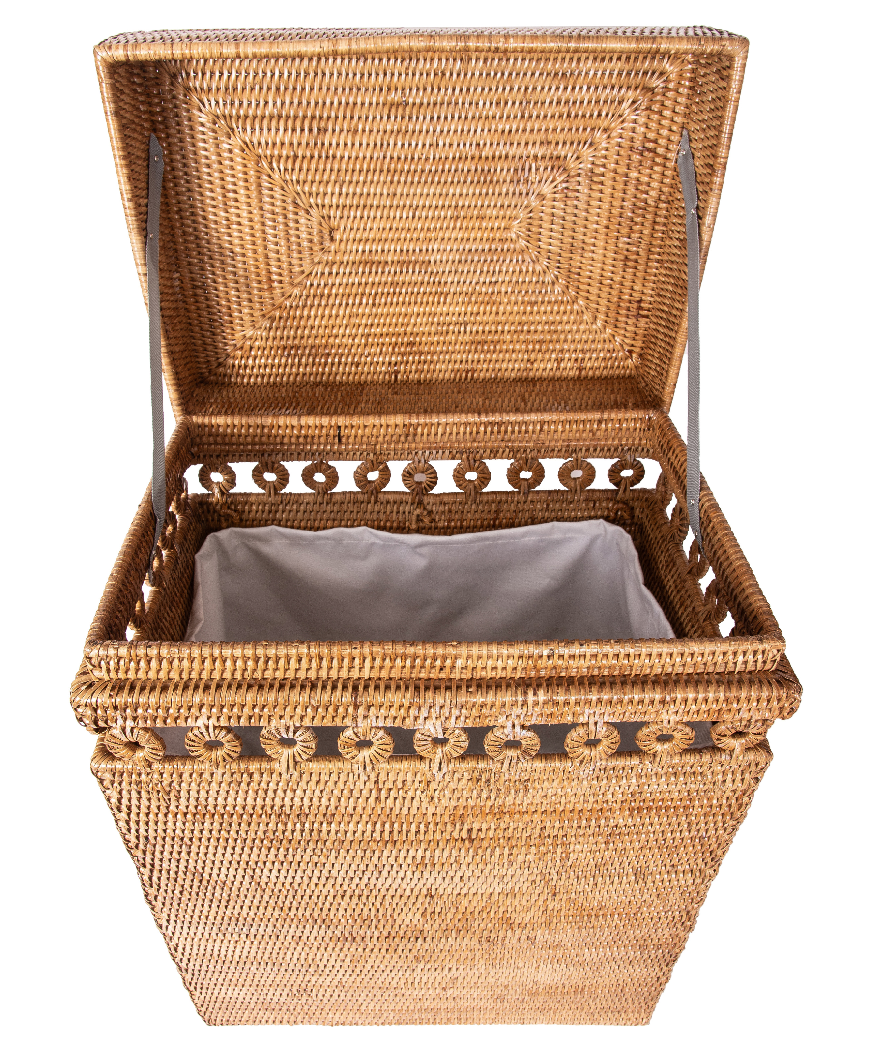 Artifacts Trading Company - Wholesale Wasmand - Geweven rechthoekige opbergmand met scharnierend deksel11