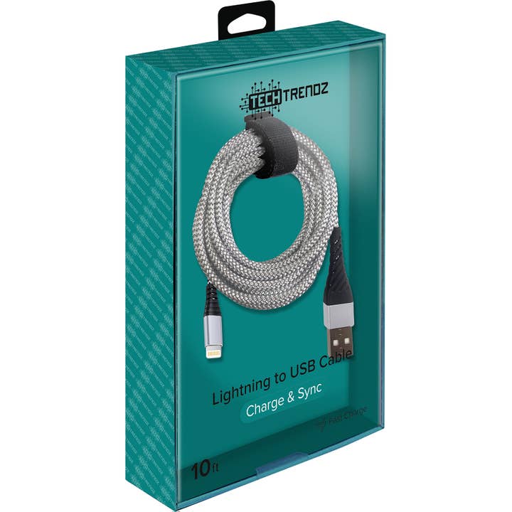 Tech Trendz – Engroshandel Opladningskabel – 3 meter hurtig opladningskabel til iPhone med Lightning til USB3