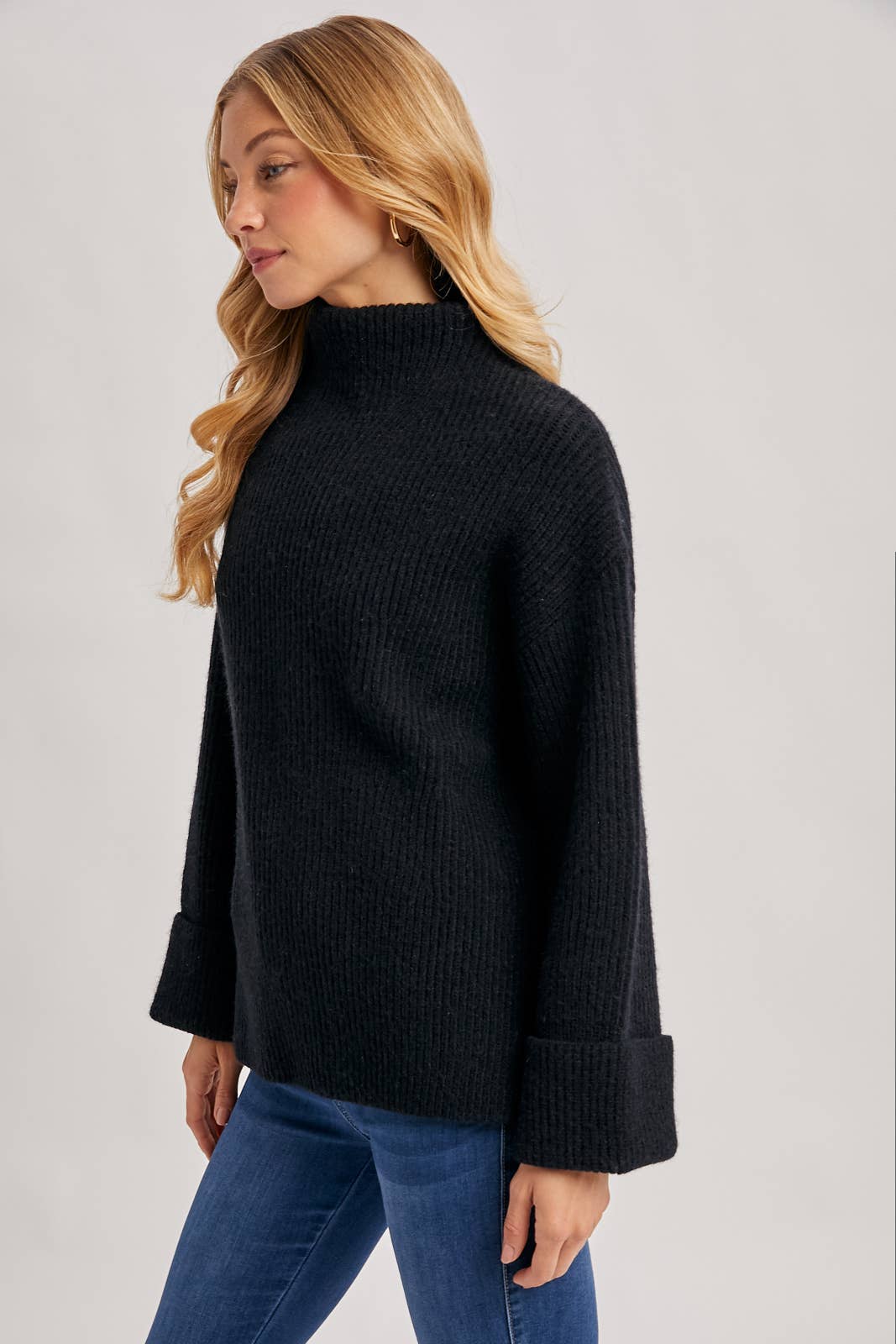 Bluivy - Wholesale Knit Sweater - Women's - FUNNEL NECK OVERSIZED PULLOVER13