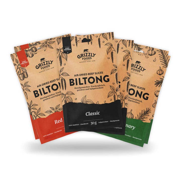 Conjunto de Prova de Biltong por atacado de Grizzly Foods