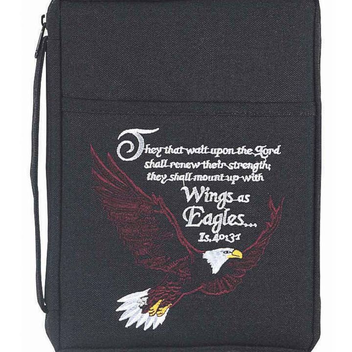 Dicksons - Wholesale Bible Cover - BIBL COV EAGLE EMBRD LG BLK POLYSTR