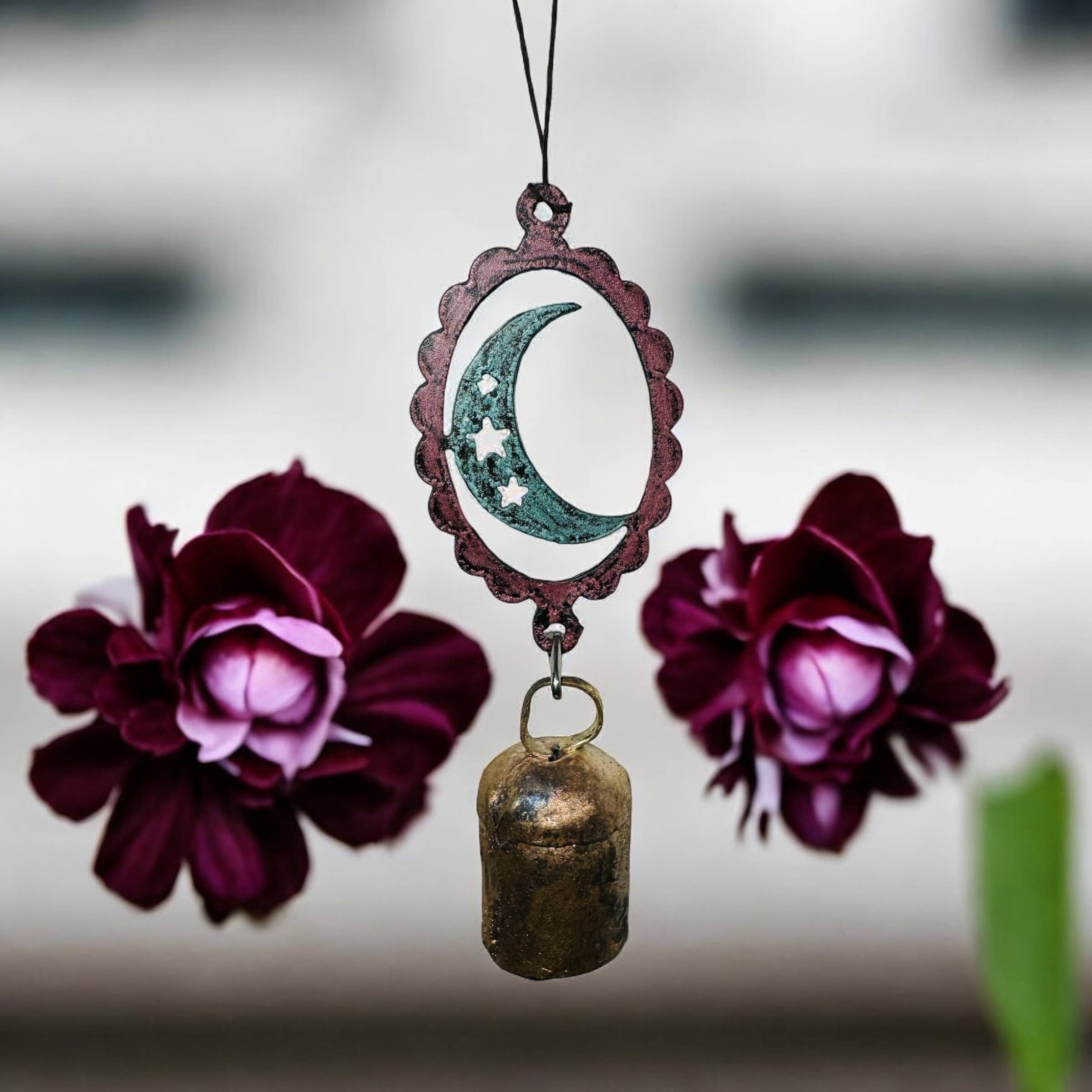 Whimsies - Wholesale Ornament - Maanornament met windgong – schattig cadeau voor tuin en auto3