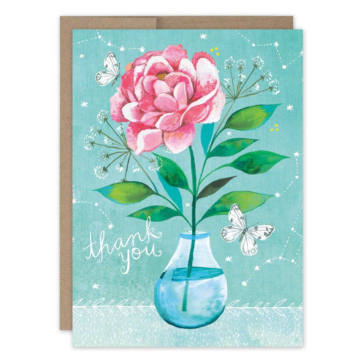 Rose Thank You Card for wholesale by Biely & Shoaf