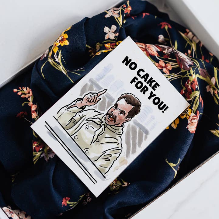 Aaron Millard Illustration - Vente Cartes d'anniversaire - « No Cake for YOU » - Carte d'anniversaire amusante Sitcom Meme4
