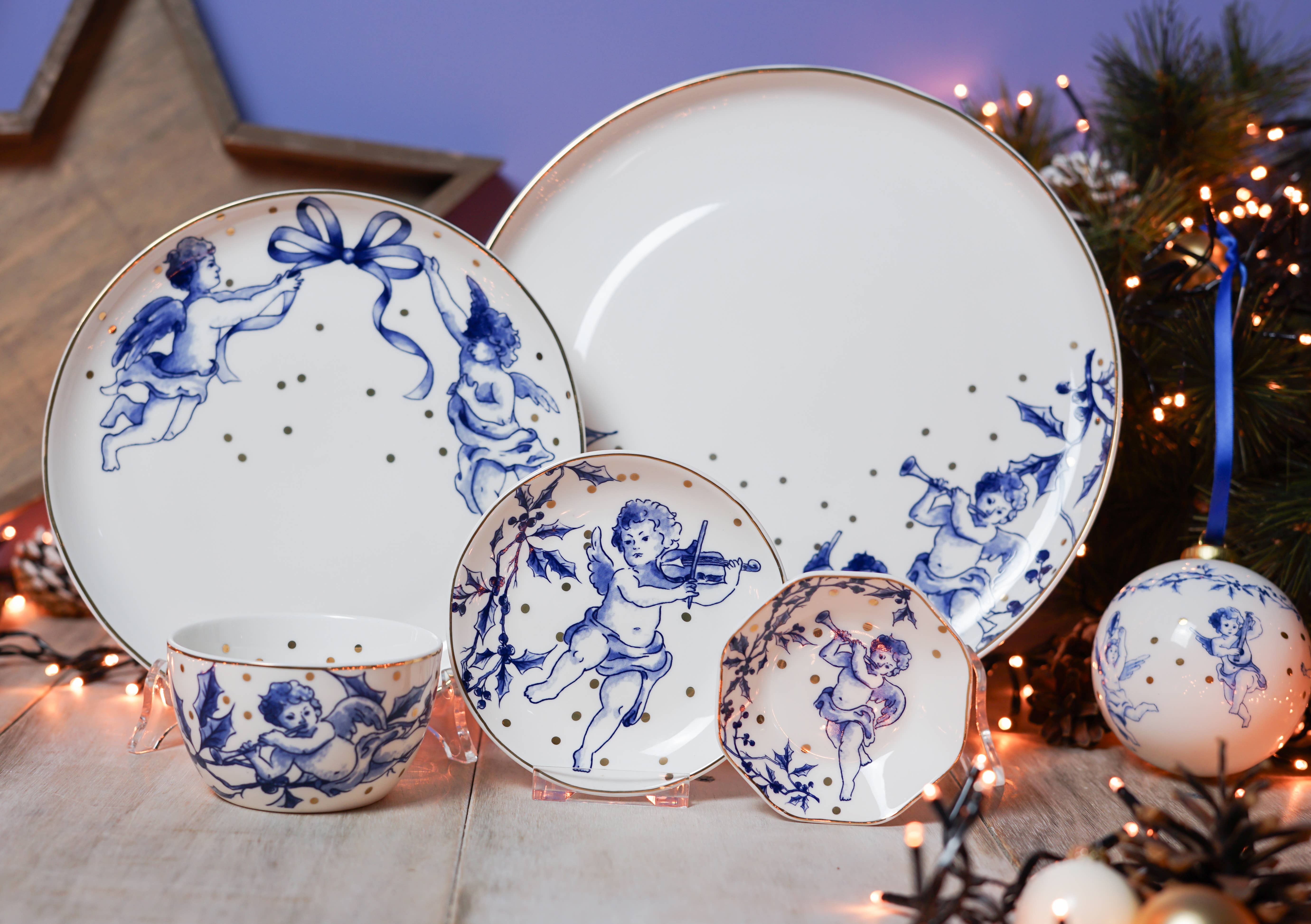 Heinen Delfts Blauw - Wholesale Dinner Plate - Breakfast plate angel 21 cm1