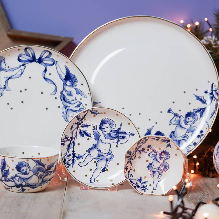 Heinen Delfts Blauw - Wholesale Dinner Plate - Breakfast plate angel 21 cm1