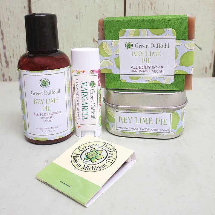 Green Daffodil Bath & Body - Wholesale Bath & Body Set - Key Lime Pie Boxed Gift Set - Florida
