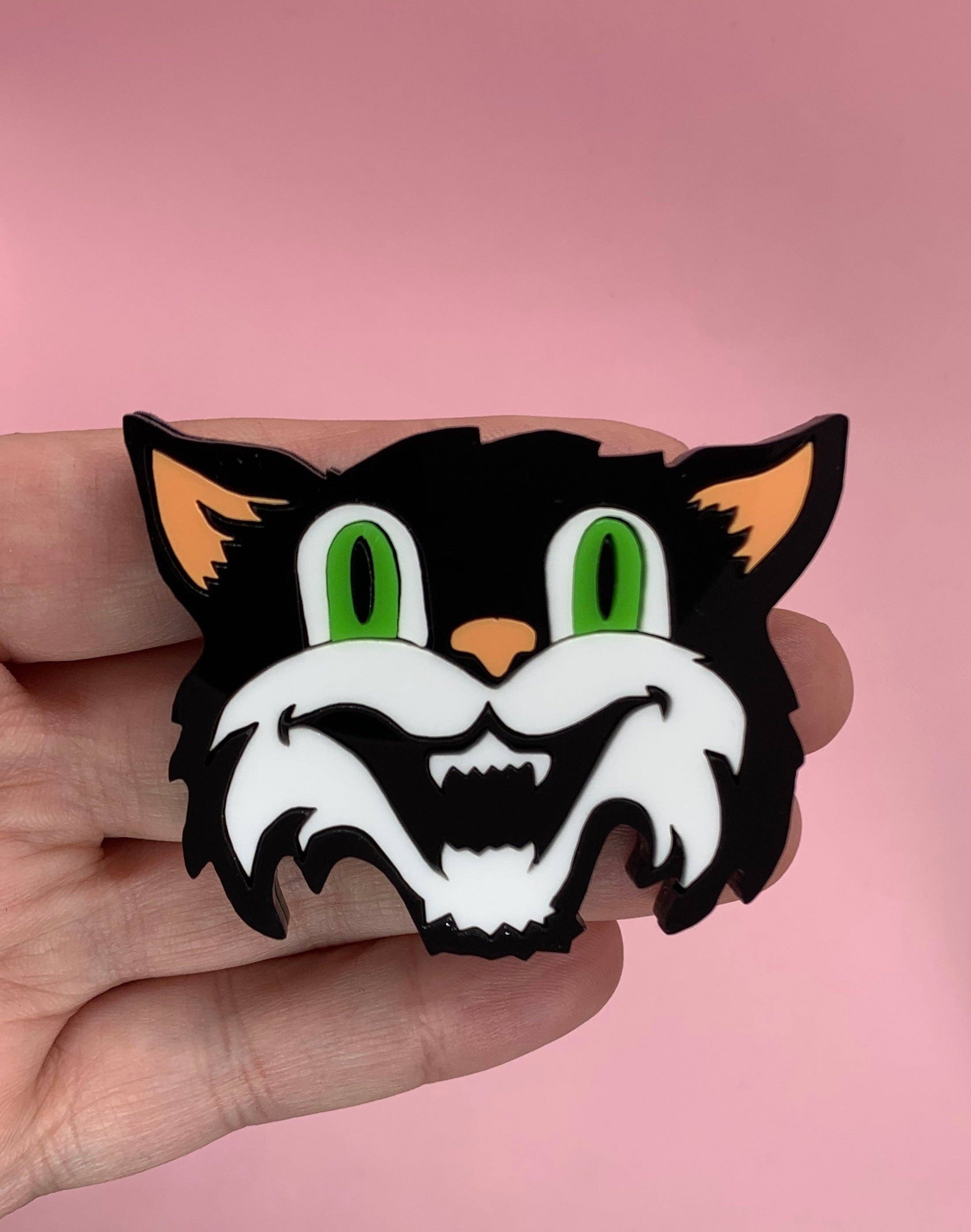 Birdie Bananas - Wholesale Brooch - Halloween Cat Brooch2