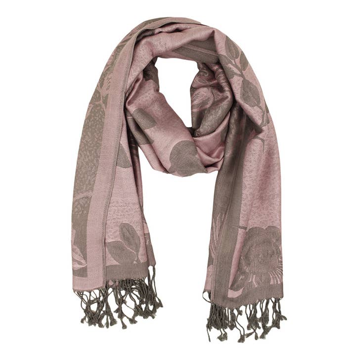 Sensibling Corp. - Wholesale Scarf – Women's - Rose Floral Pashmina Reversible Scarf Shawl45