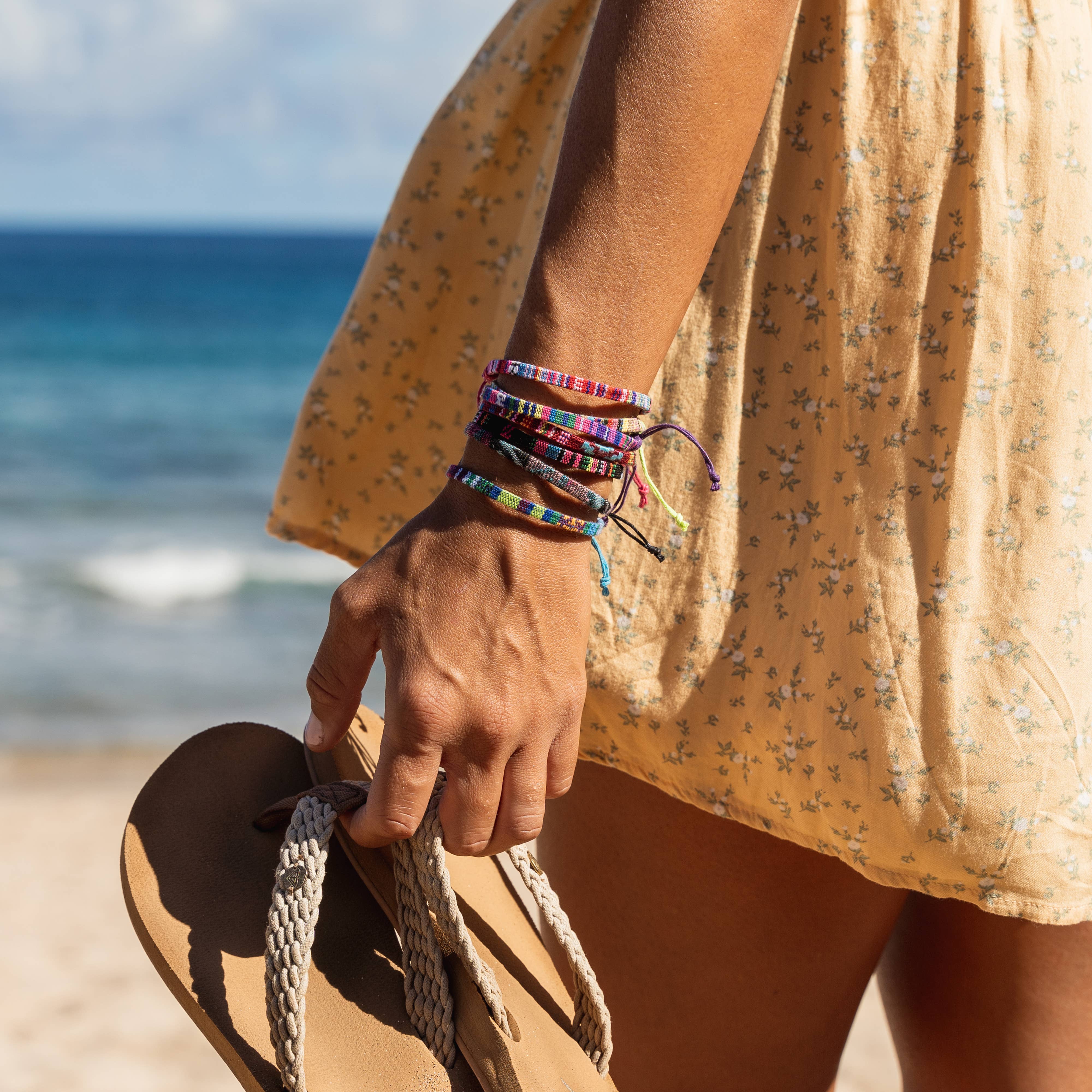 Natalia - Wholesale Woven/Braided Bracelet - Adjustable Flat Woven Boho Rope Bracelets - 12 Pack4