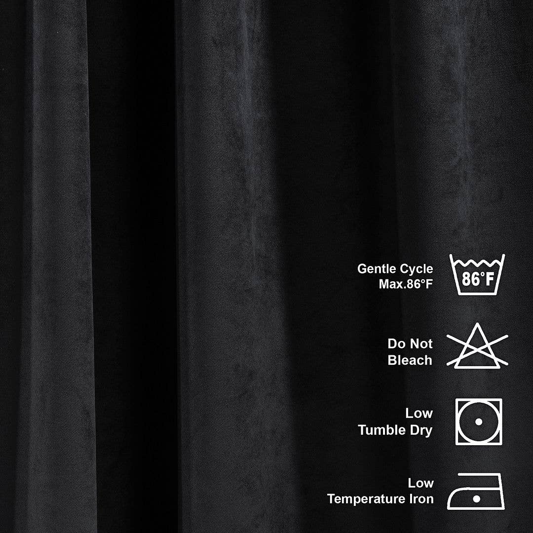 Bes Home Design – Engroshandel Gardin – 100 tommer brede og ekstra lange matterede fløjlsgardiner i specialmål42