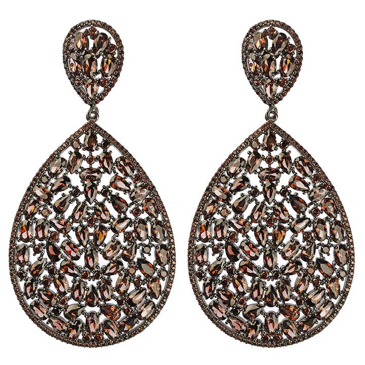 Lacelike - Orecchini a goccia, colore: Marrone per la vendita all'ingrosso da parte di JCM London