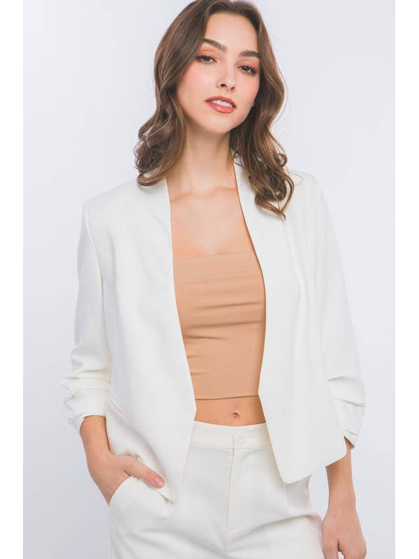 Veste blazer ouverte à manches longues Vertigo pour la vente par Lemon Tree