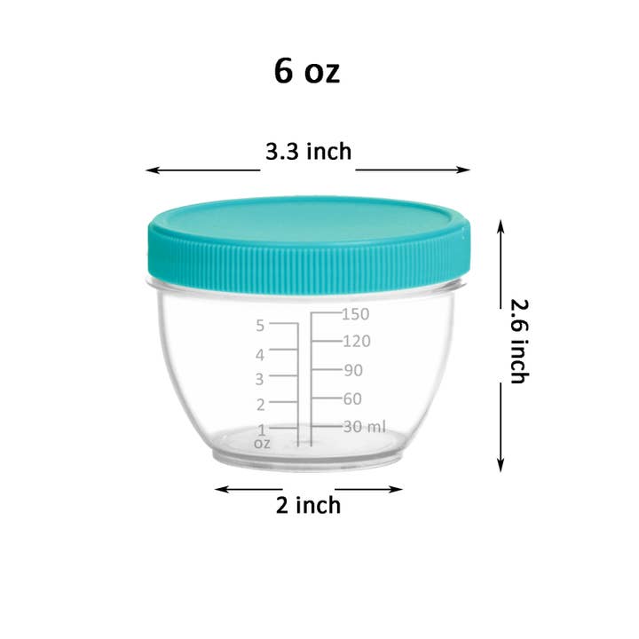Youngever - Wholesale Food storage container - Youngever 18 Pack 6OZ Baby Food Storage Containers Rainbow1