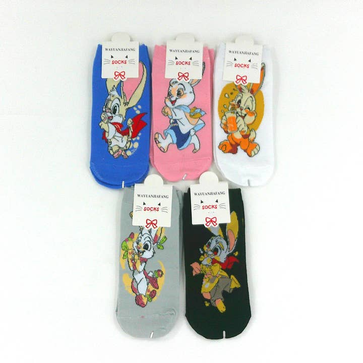 ASSORTED Women's Cute Rabbit Cartoon Socks SK4222-2 (12PC) for wholesale on Faire1