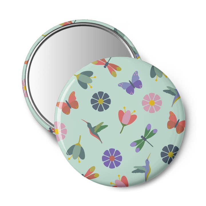 Camp Stitchwood - Wholesale Compact Mirror - Pollinators Pocket Mirror0