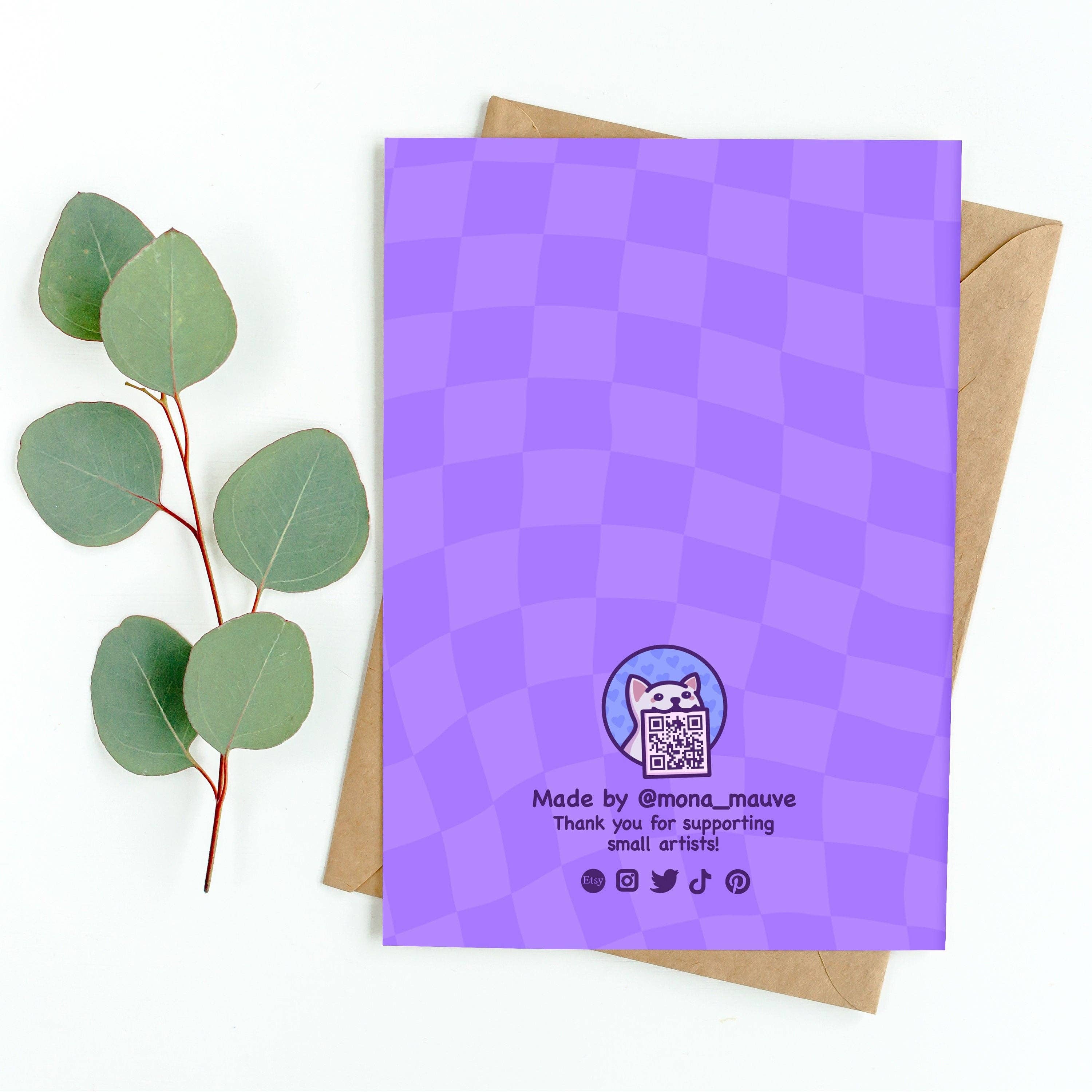 Mona Mauve • Silly Art! - Wholesale Love Card - Lacking Vitamin U | Funny "I Miss You" Card1