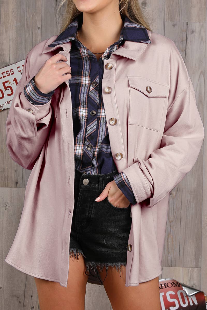 NINEXIS - Vente Veste-chemise – femme - CWOJA701_VESTE BOUTONNÉE DOUCE ET CHAUDE31