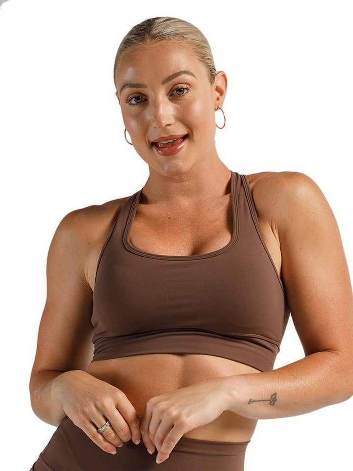 Racer Crop French Roast for wholesale by Active Basics