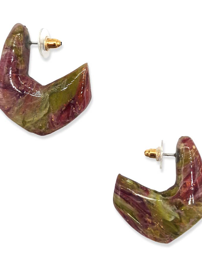 Aros de Borde de Mármol para venta al por mayor de BLOSS Jewelry