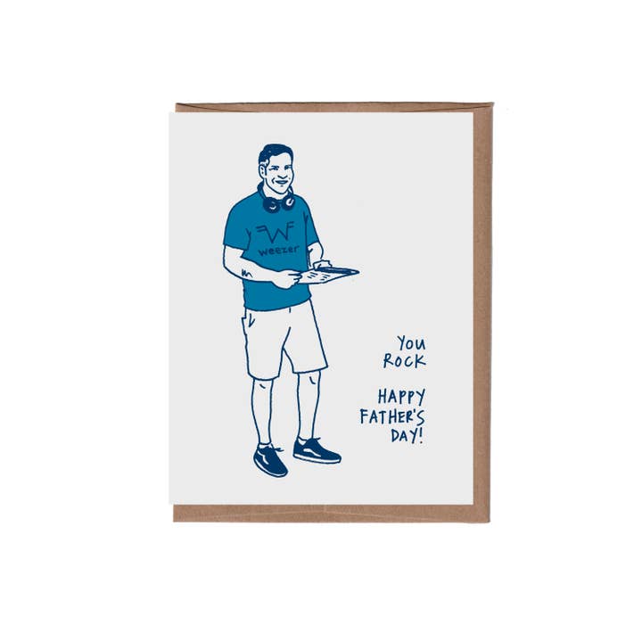 Dad Rock Father's Day Card for wholesale by La Familia Green