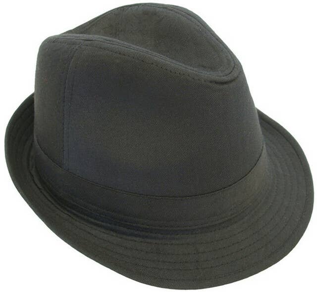 Private Island Party - Wholesale Fedora - Unisex - 12 PACK Black Fedora Hats Gangster Pop Star Cotton