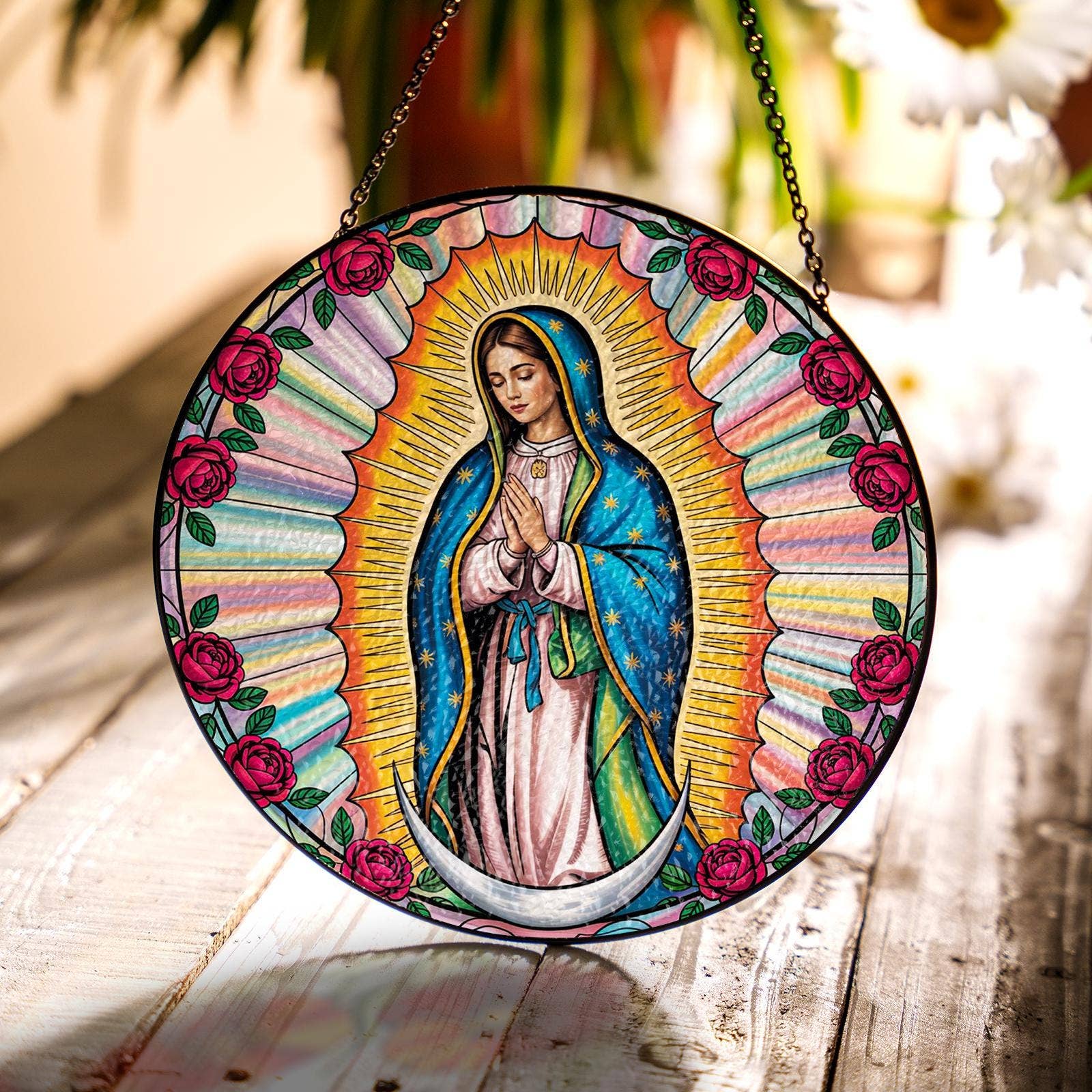 NVC Ecommerce LLC - Vente Attrape-soleil - Attrape-soleil Notre-Dame de Guadalupe, Cadeau pour maman mexicaine1