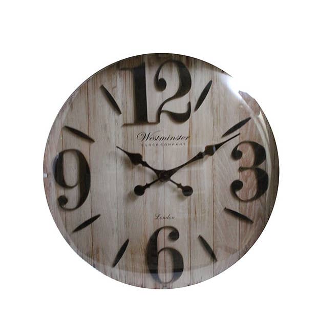 BRAUNER KRISTALLUHR 50 CM. für den Großhandel von Aktual / Dekora Import S.A