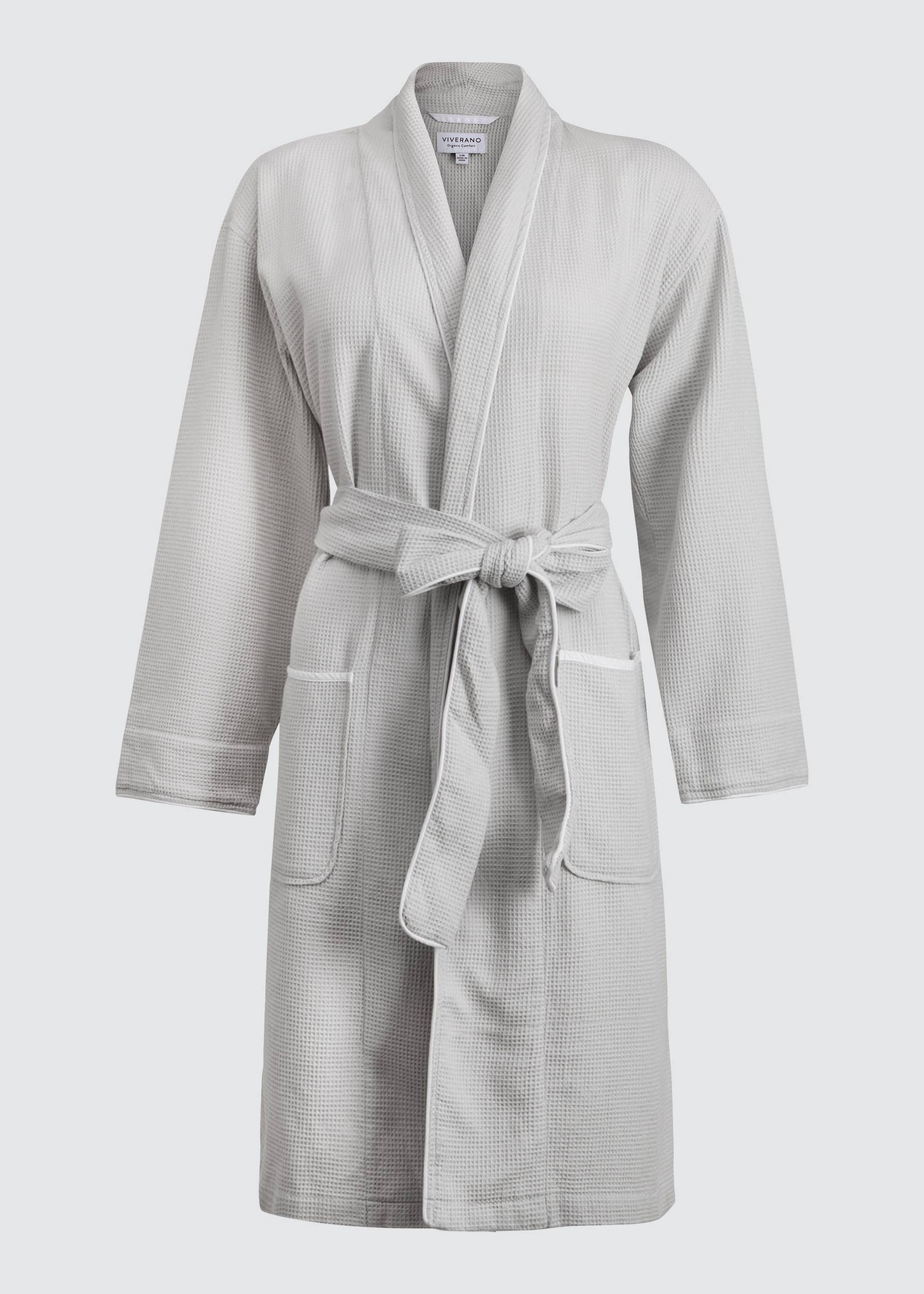 Viverano Organics - Wholesale Robe - Women's - Women's Organic Waffle Weave Bath & Spa Robe (3 Colors)4