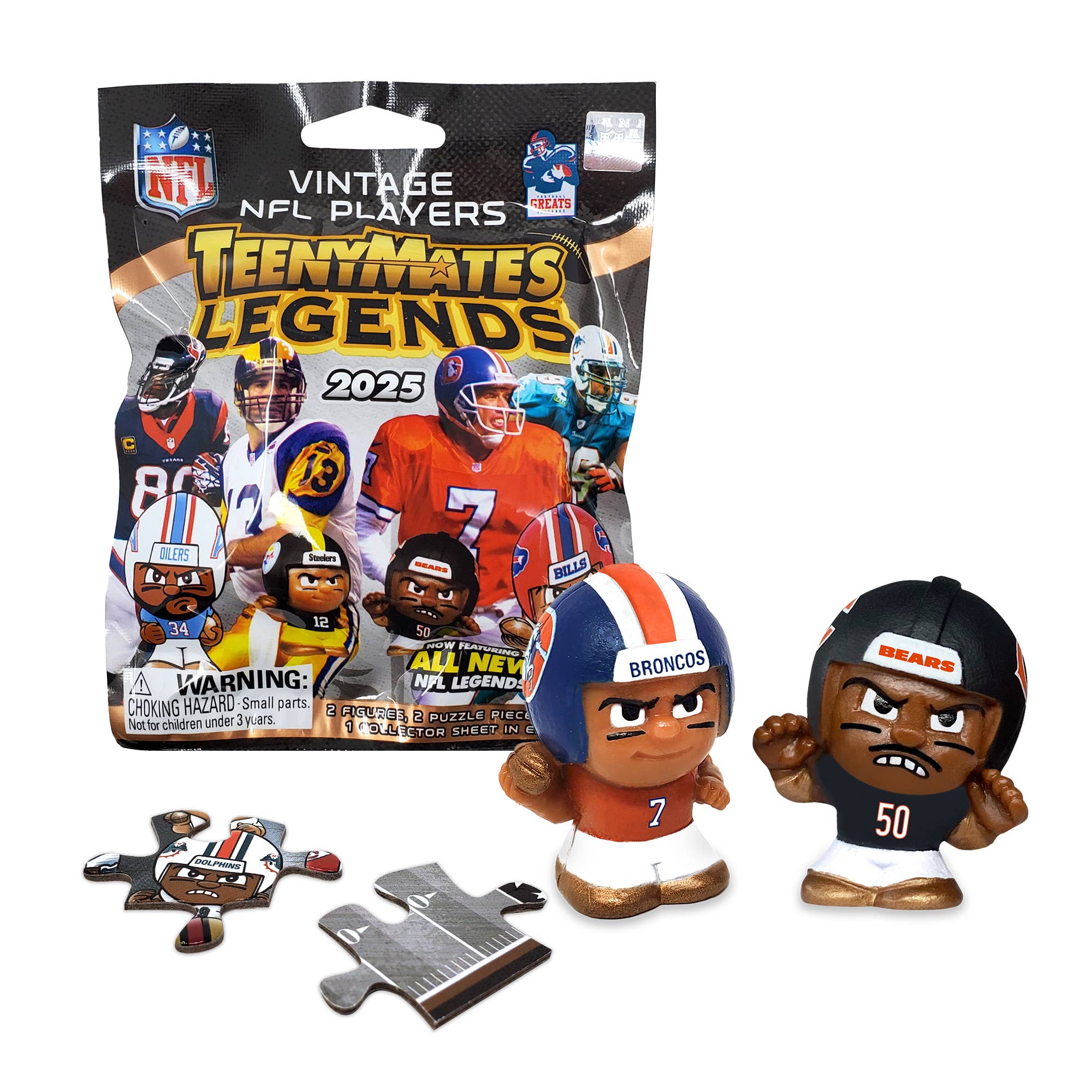 Party Animal, Inc. - Wholesale Toy Set - Kids - NFL TeenyMates Legends Gravity Feed 2025 32-Pack Display1