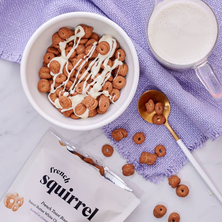 French Squirrel - Wholesale Breakfast cereal - French Toast Bisous: White Chocolate PB Clusters (12 bags)2