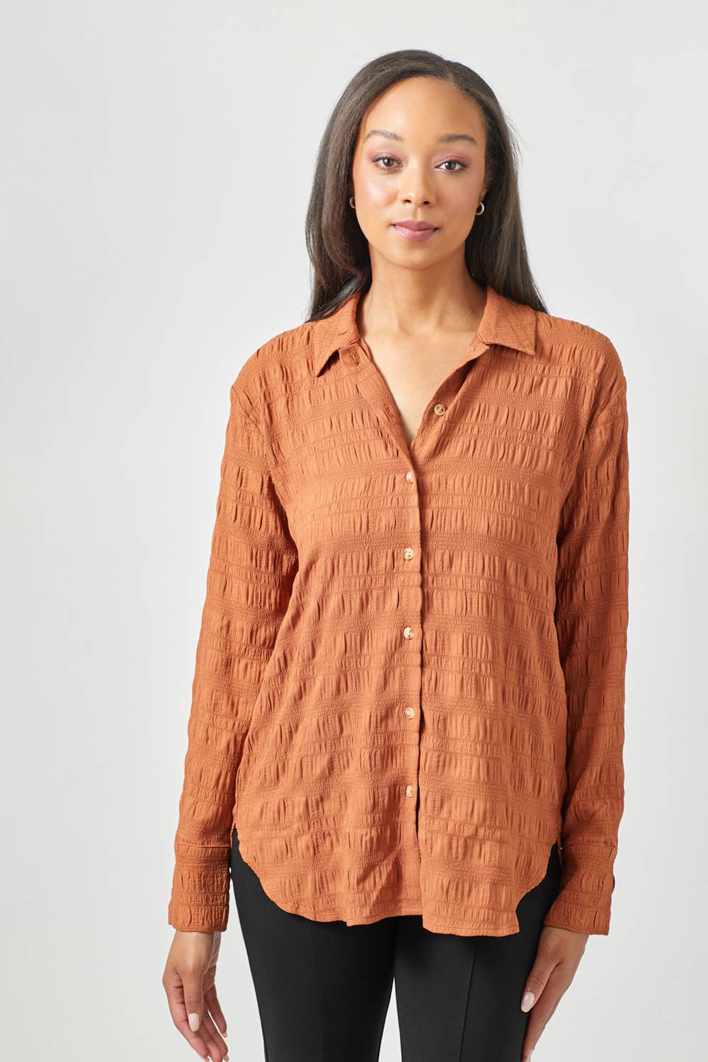 Mystree - Wholesale Button Down Shirt - Women's - 60209 Textured Button Down Shirt33