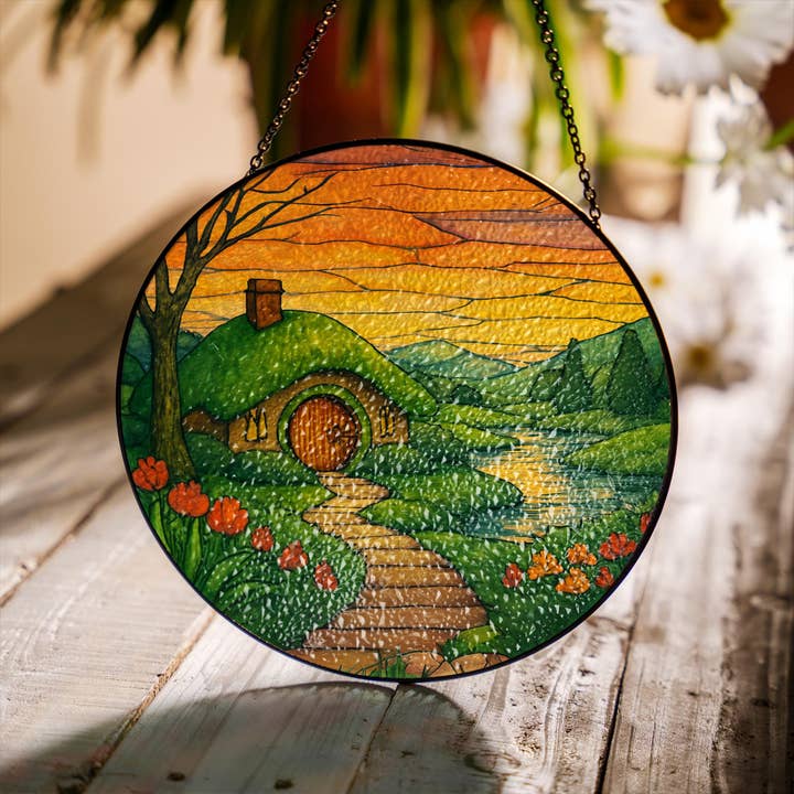 NVC Ecommerce LLC - Wholesale Suncatcher - The Shire Stained Glass Suncatcher, Hobbit House Decor5