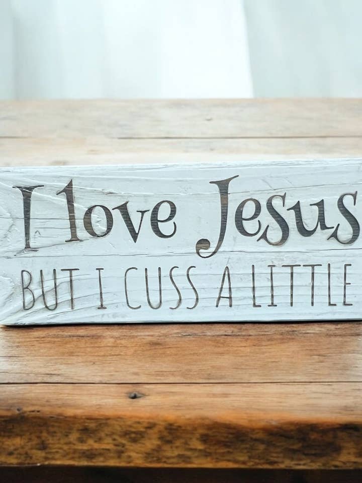 Jeg elsker Jesus... Hyldesitter skilt for engroshandel hos Three Busy Bees Creations