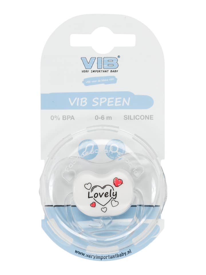 Pacifier White Lovely with Hearts for wholesale by Very Important Baby®