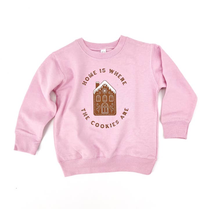 Home Is Where The Cookies Are PINK PULLOVER for wholesale by The Wishing Elephant