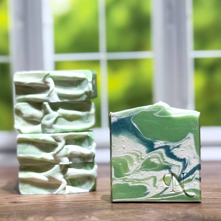 Cool Citrus & Basil Artisan Soap for wholesale by Nath Soap Company