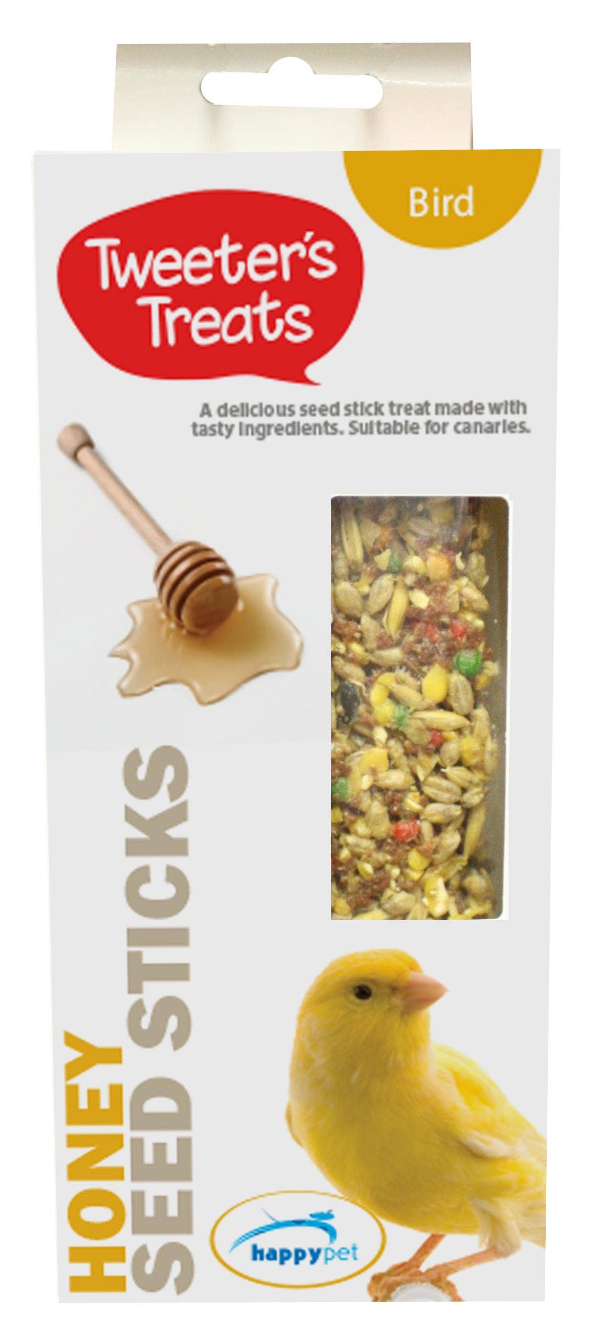 Happy Pet Products Ltd – wholesale Pet supplement – Not cat/dog – Tweeter's Treats Seed Sticks for Canaries - Honey0