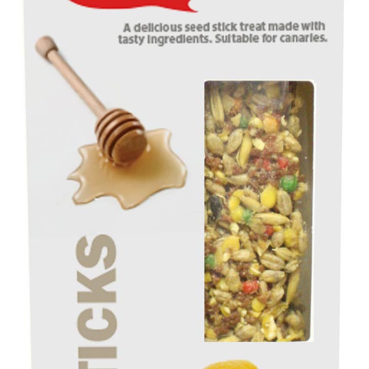 Happy Pet Products Ltd – wholesale Pet supplement – Not cat/dog – Tweeter's Treats Seed Sticks for Canaries - Honey