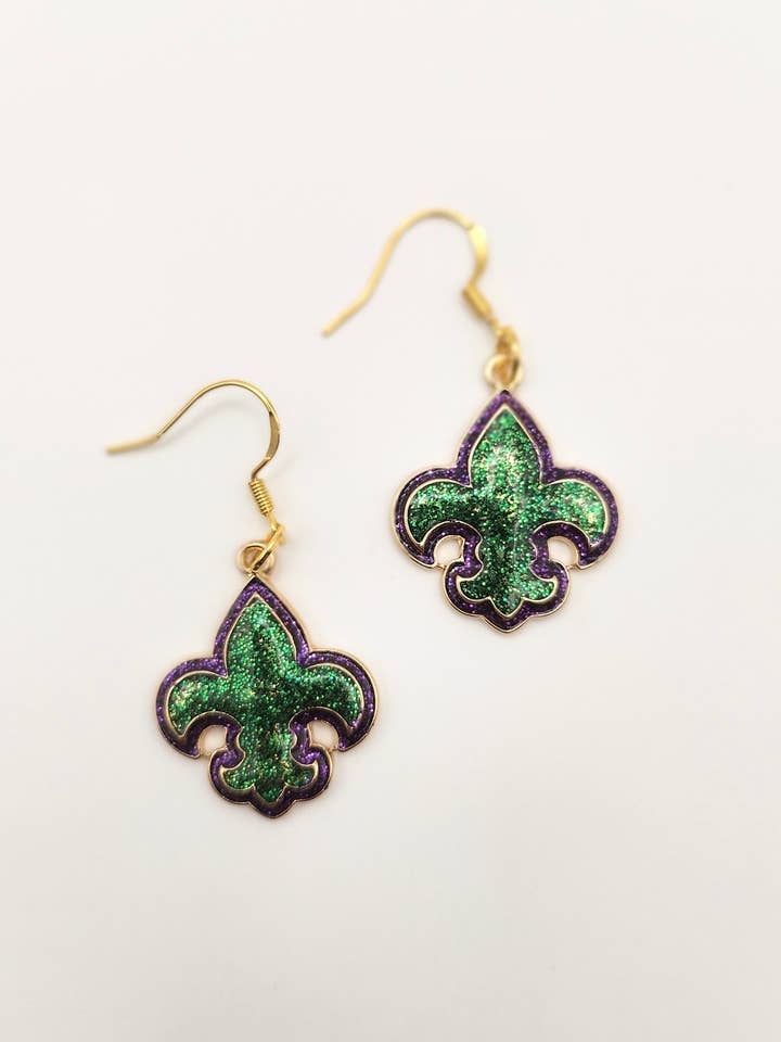 Fleur-de-lis Mardi Gras örhänge för wholesale av 143 Inspirations