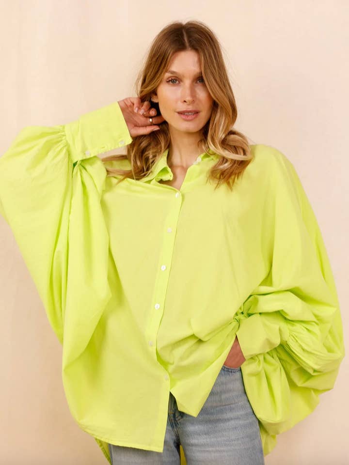 CAMISA SATCHI VERDE ÁCIDO para venta al por mayor de Hortence