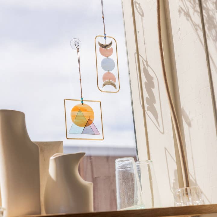 Scout Curated Wears - Wholesale Suncatcher - Stained Glass Light Catcher - Moon Phase1