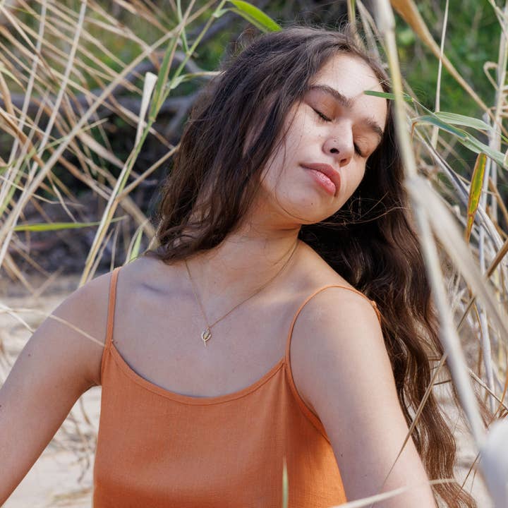 EL&RO Jewellery - Wholesale Pendant/charm necklace - FREESTONE BANKSIA NECKLACE | GOLD2