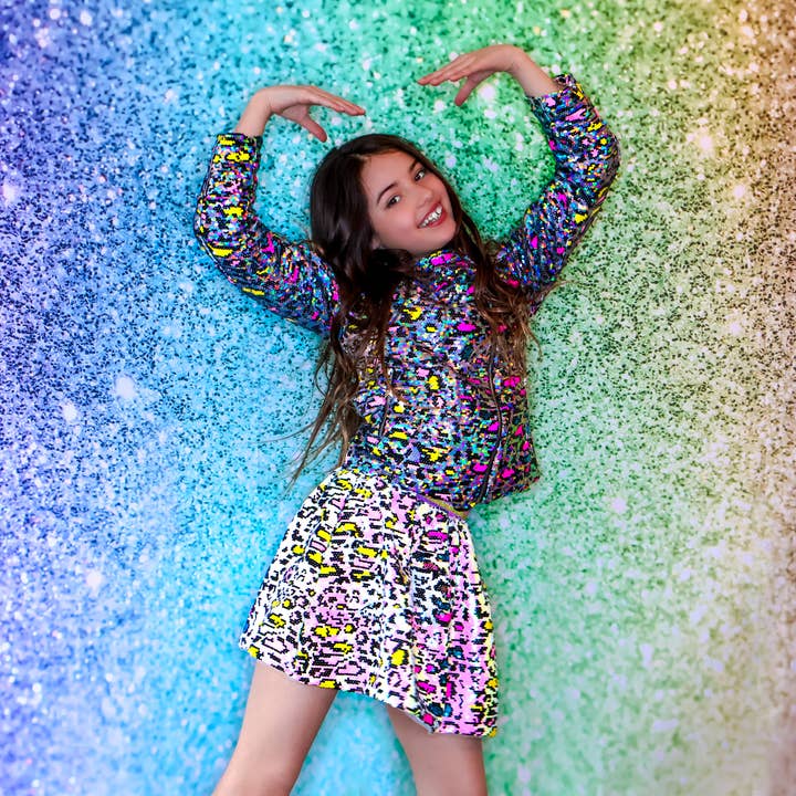 Leopard Sequin Skirt for wholesale by Rebelde Planet