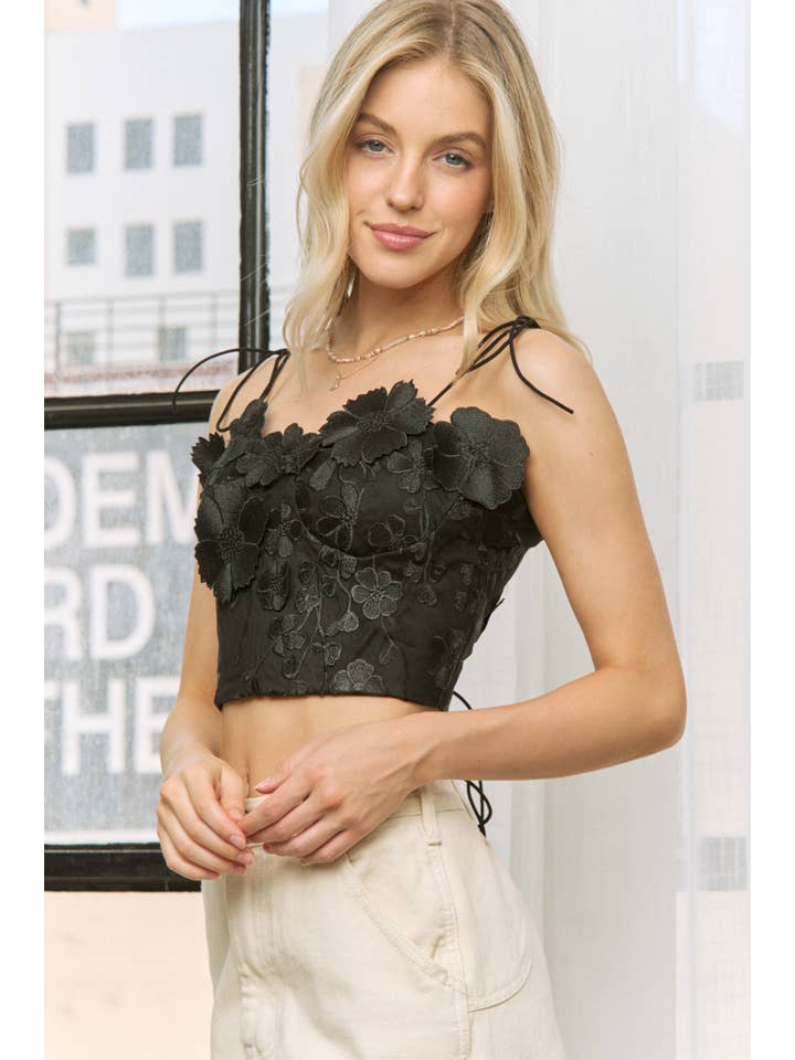 Sweet Generis - Wholesale Tanktop - Dames - Top met 3D bloemenborduursel en corset17