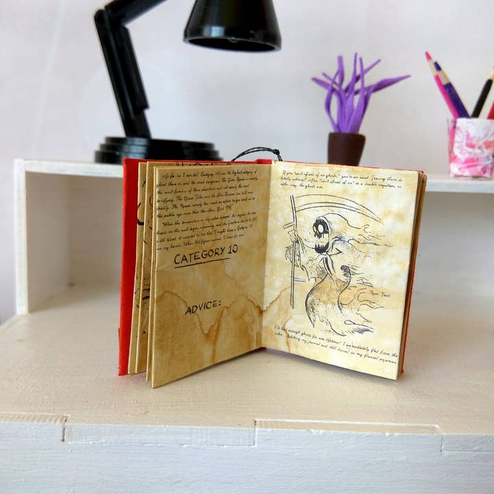 Lenasminiland - Vente Accessoire de poupée – enfant - Livre d'automne miniature Gravity avec pages de texte. Mystery Shack8