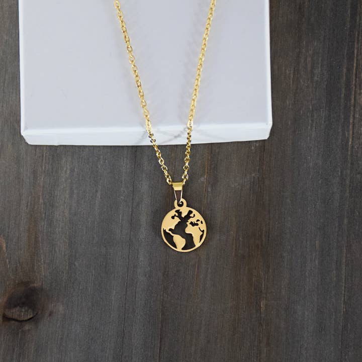 God So Loved the World Gold Colored Dainty Necklace for wholesale by Lifebeats Gifts