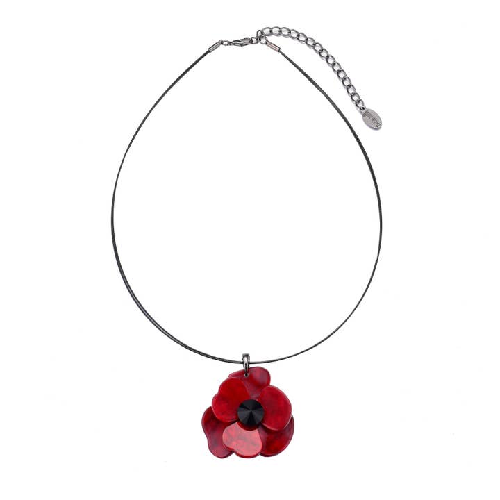 Lale Poppy Necklace for wholesale by BELLE MISS