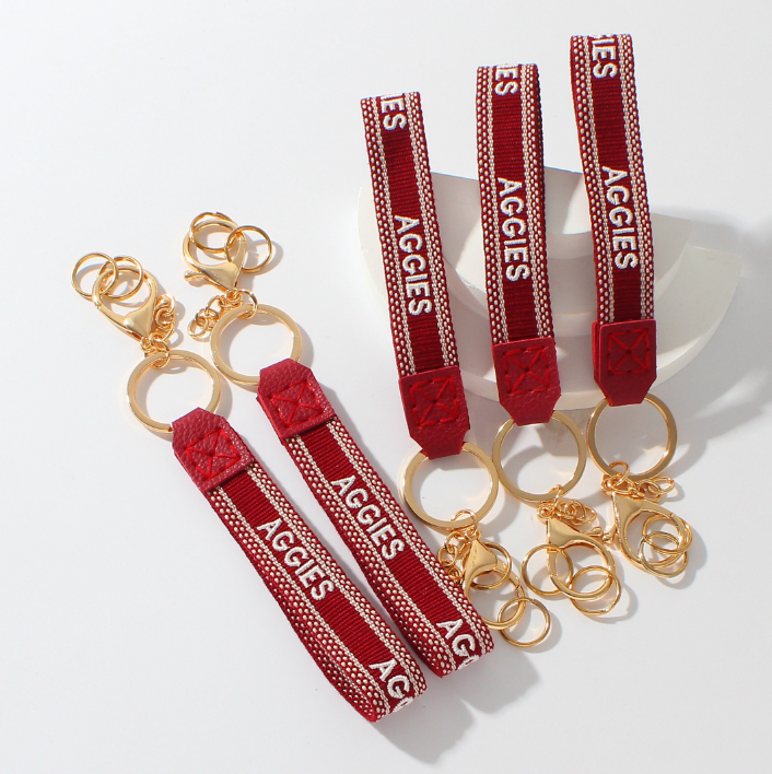 Sunshine and Reign Clothing - Wholesale Keychain - Women's - Aggies Embroidered Keychains0